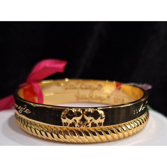 NEW Lilly Pulitzer Gold Tone "What Happens In The Jungle" Bangle Bracelet Set - Picture 2 of 9